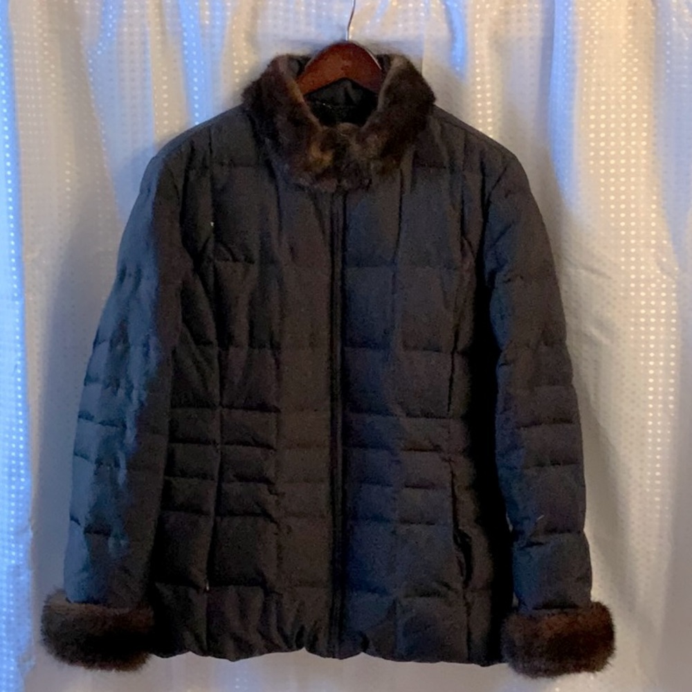 Calvin Klein down filled Jacket with mink trim